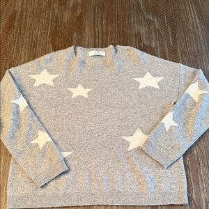 Magaschoni cashmere Gray Star Pattern Sweater size**L